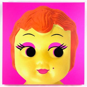 Warhol - Single Head - Pink & Yellow