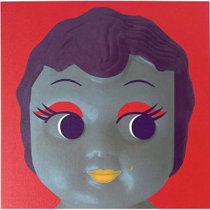 Warhol - Single Head - Red & Purple