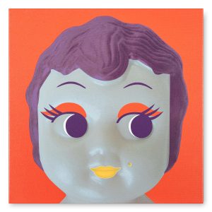 Warhol - Single Head - Red & Purple